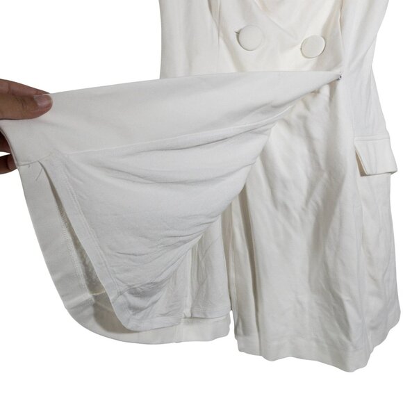 Anthropologie BHLDN Strapless Tuxedo Mini Dress White Bridal SZ M Casual Wedding - Picture 12 of 14